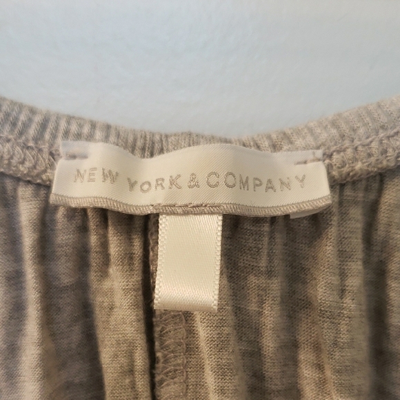 New York & Company Gray Ruffled Blouse - Picture 2 of 5